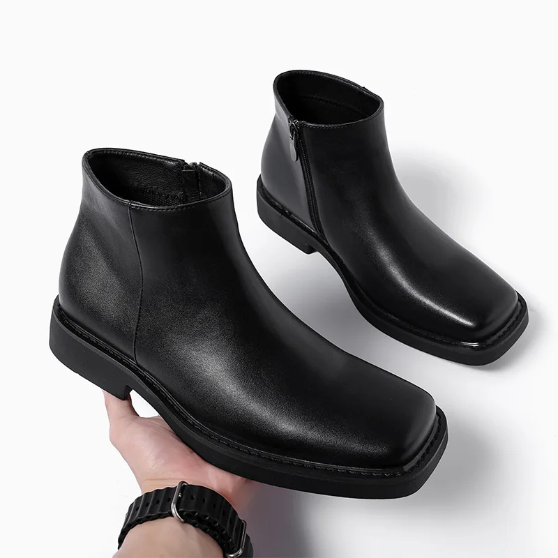Men'S Fashion Old Money - Black New Fashion Men Casual Leather