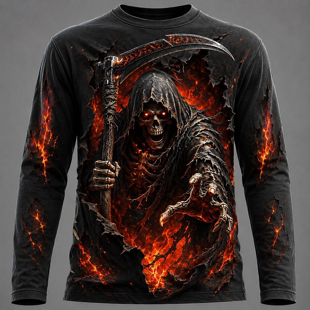 Men'S Fashion Trends 2025 - Halloween Men 3D Graphic Printed Long
