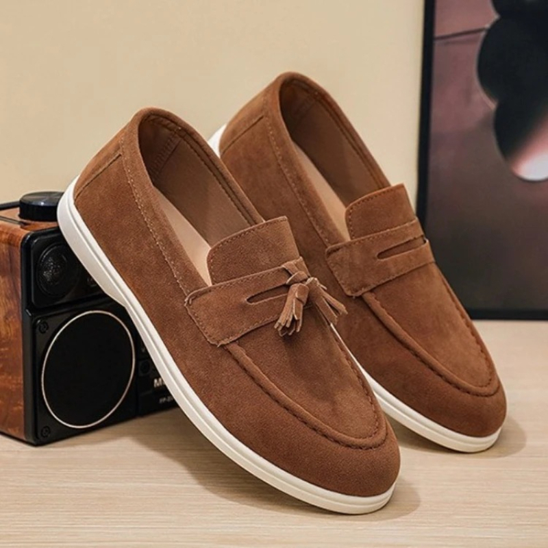 Suede Loafers Men - Fashion Comfortable Men's Driving Shoes Outdoor