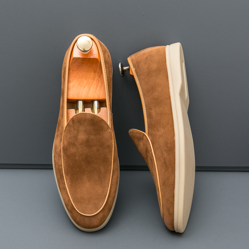 Suede Loafers Men - Autumn High-quality Suede Mens Loafers Simple