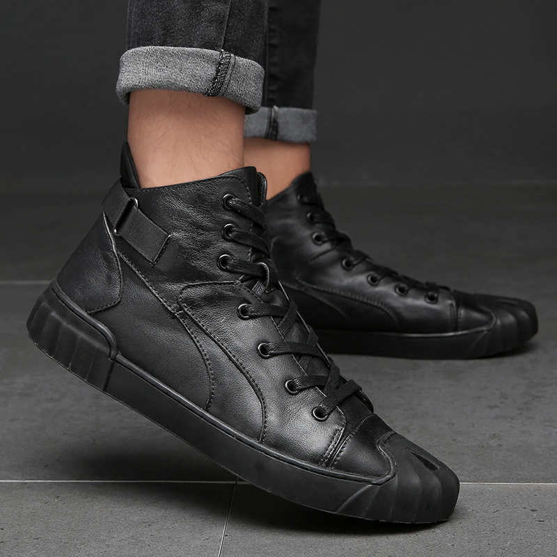 Men'S Fashion Loafers - Genuine Leather Casual Short Boots Business