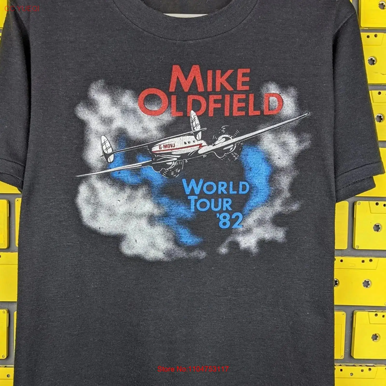 Mens Fashion World - Mike Oldfield WORLD TOUR black T