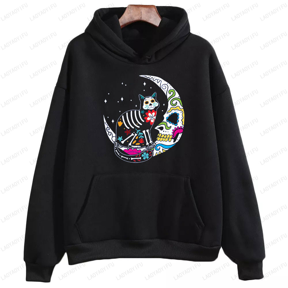 Skeleton Cat and Skull Moon Da - đánh giá và giá Men'S Fashion For 70 Year Old