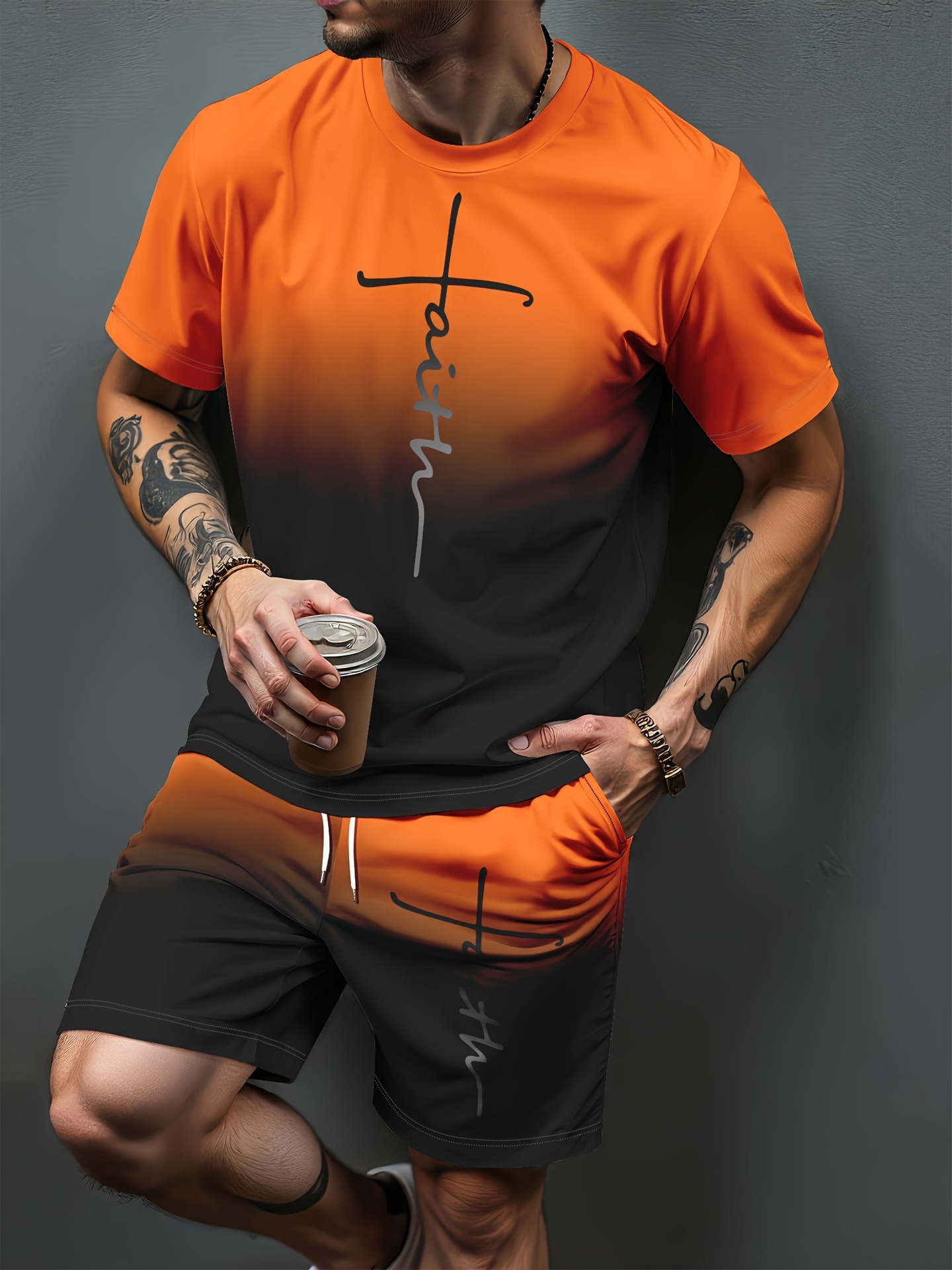 Gradient Letter Pattern 3D Pri - đánh giá và giá Men'S Fashion Trends 2025