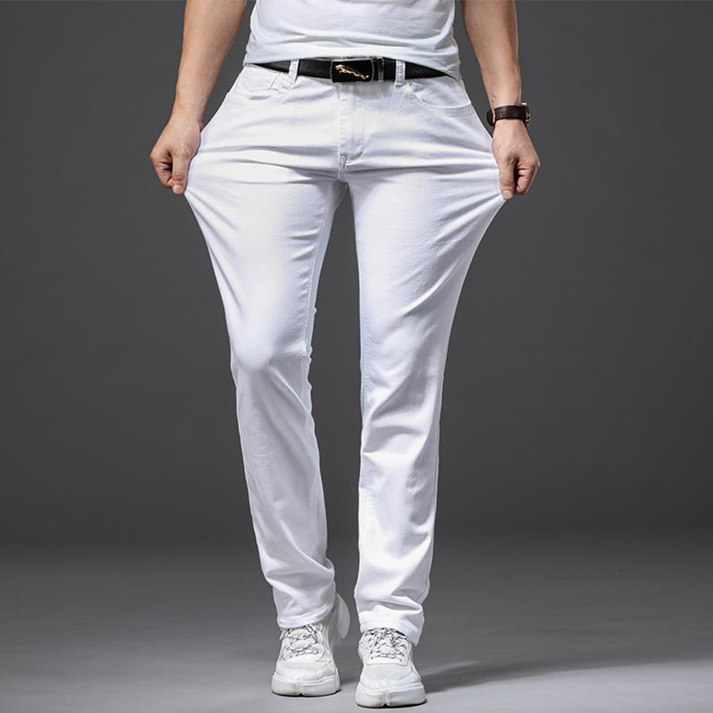 Men White Jeans Elasticity Str - đánh giá và giá Men'S Fashion For 70 Year Old