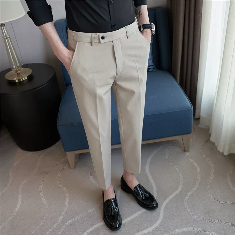 Plus Size 40 38 Men Elastic Wa - đánh giá và giá Men'S Dress Pants Fashion