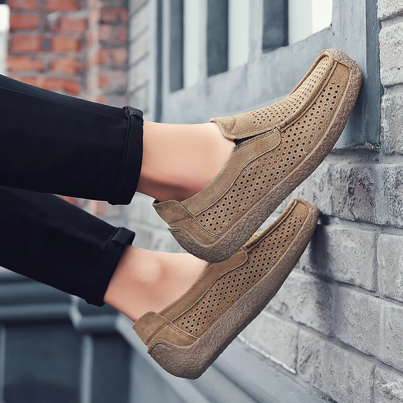 Men Loafers High-quality Slip  - đánh giá và giá Suede Loafers Men