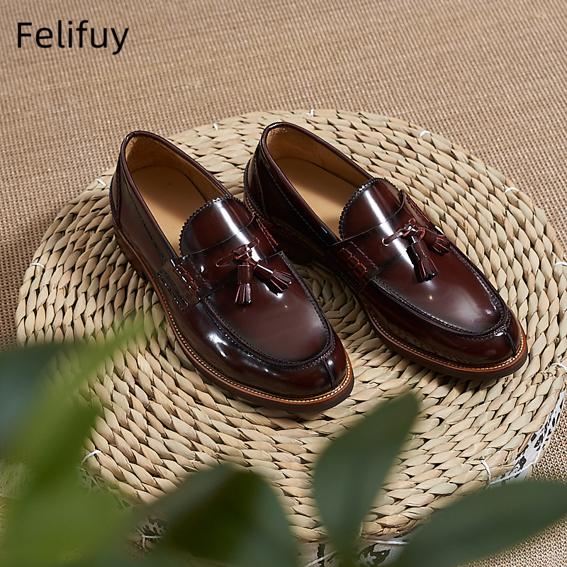 New Brown Men Flat Loafers Cow - đánh giá và giá Suede Loafers Men