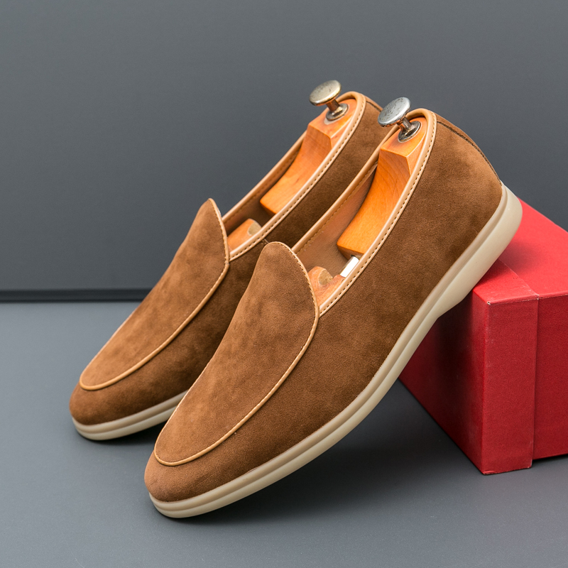 Autumn High-quality Suede Mens - đánh giá và giá Suede Loafers Men