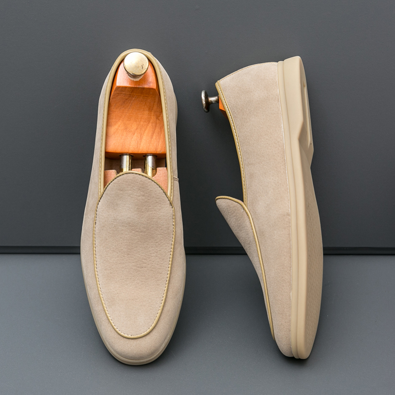 Autumn High-quality Suede Mens - đánh giá và giá Suede Loafers Men