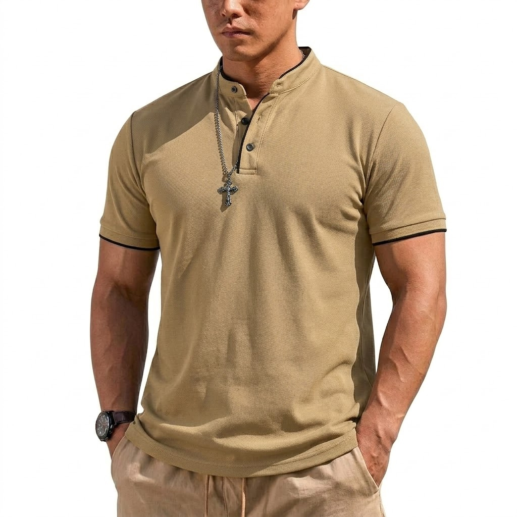Summer Short Sleeve Henley Shi - đánh giá và giá Men'S Fashion Trends 2025