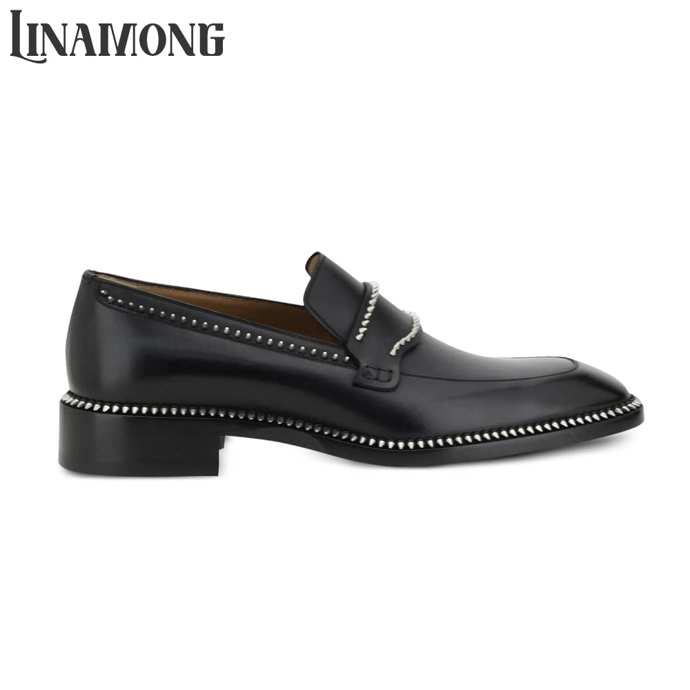 Black Spike Loafers Almond Toe - đánh giá và giá Suede Loafers Men