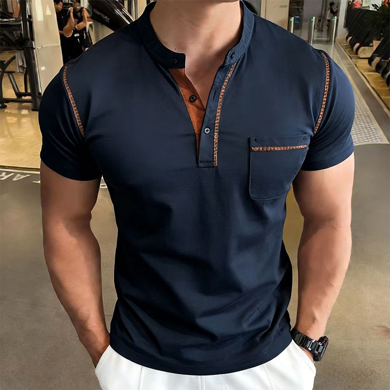 New Summer Men's Henry Collar  - đánh giá và giá Men'S Fashion And Style