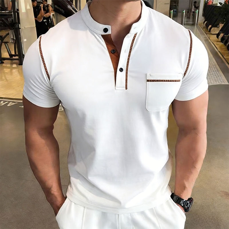 New Summer Men's Henry Collar  - đánh giá và giá Men'S Fashion And Style
